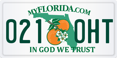 FL license plate 0210HT