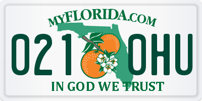 FL license plate 0210HU