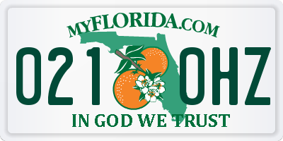 FL license plate 0210HZ