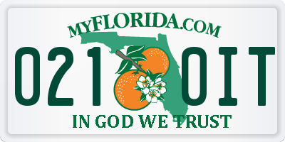 FL license plate 0210IT