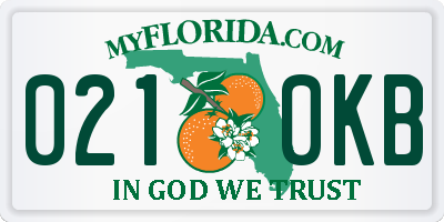 FL license plate 0210KB