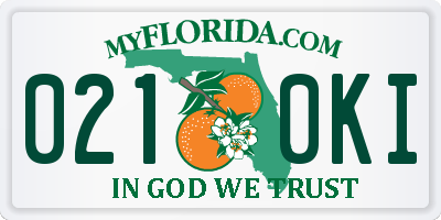 FL license plate 0210KI