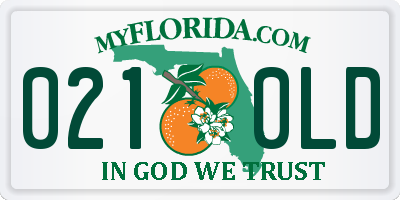 FL license plate 0210LD