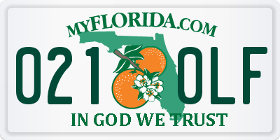 FL license plate 0210LF