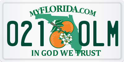 FL license plate 0210LM
