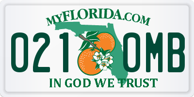 FL license plate 0210MB