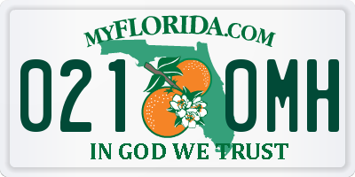 FL license plate 0210MH