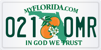 FL license plate 0210MR