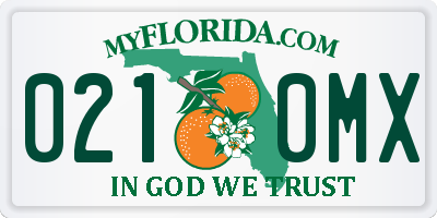 FL license plate 0210MX