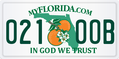FL license plate 0210OB