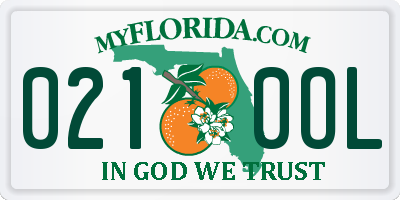 FL license plate 0210OL