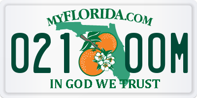 FL license plate 0210OM