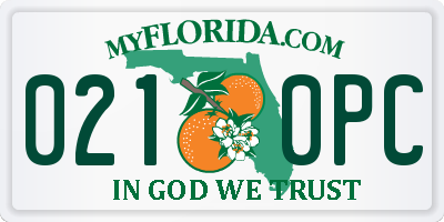 FL license plate 0210PC