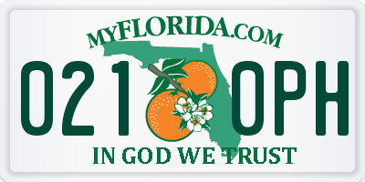 FL license plate 0210PH