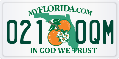 FL license plate 0210QM