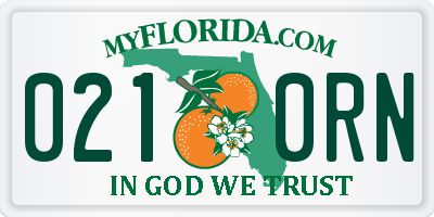 FL license plate 0210RN
