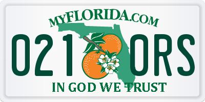 FL license plate 0210RS