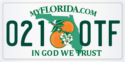 FL license plate 0210TF