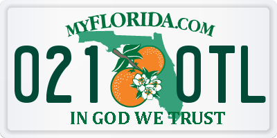 FL license plate 0210TL