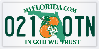FL license plate 0210TN