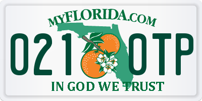 FL license plate 0210TP