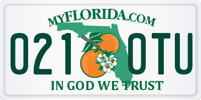 FL license plate 0210TU