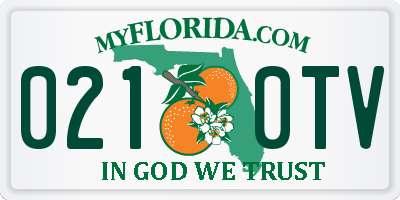 FL license plate 0210TV