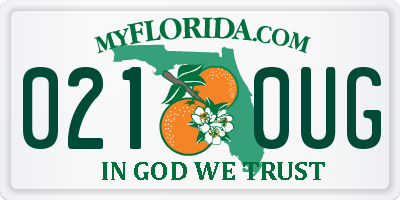 FL license plate 0210UG