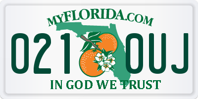 FL license plate 0210UJ