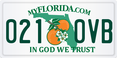 FL license plate 0210VB