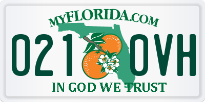 FL license plate 0210VH
