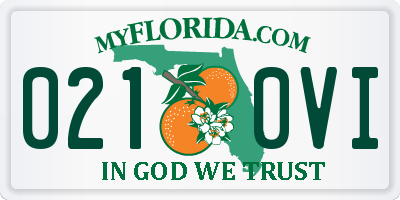 FL license plate 0210VI