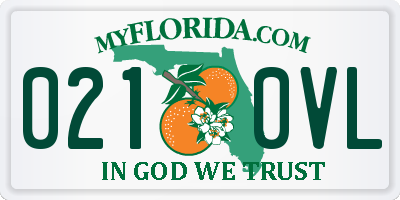 FL license plate 0210VL