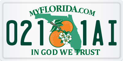 FL license plate 0211AI
