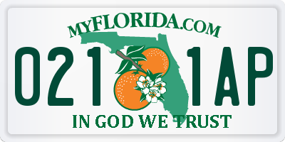 FL license plate 0211AP