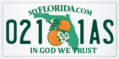 FL license plate 0211AS