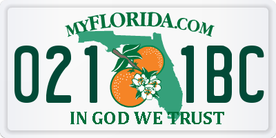 FL license plate 0211BC