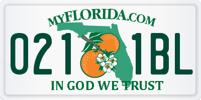 FL license plate 0211BL