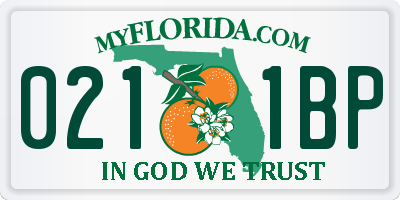 FL license plate 0211BP