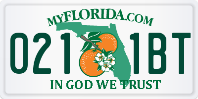 FL license plate 0211BT