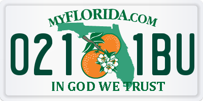 FL license plate 0211BU