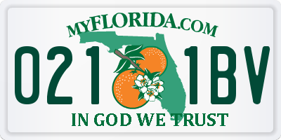 FL license plate 0211BV