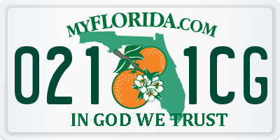 FL license plate 0211CG