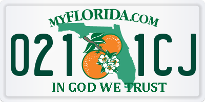 FL license plate 0211CJ