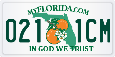 FL license plate 0211CM