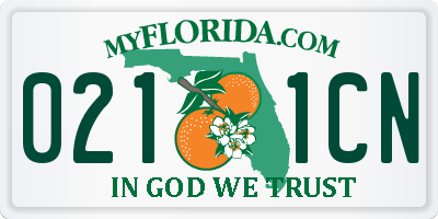 FL license plate 0211CN