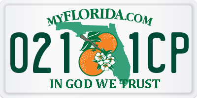 FL license plate 0211CP