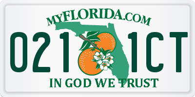 FL license plate 0211CT