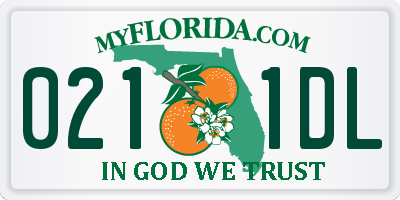 FL license plate 0211DL