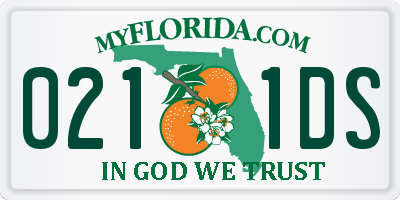 FL license plate 0211DS